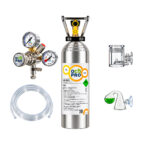 CO2 Anlage Aquarium DLX-350 Komplettset Mehrwegflasche