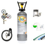 CO2 Anlage Aquarium DLX-350 Plus Komplettset mit Nachtabschaltung Mehrwegflasche