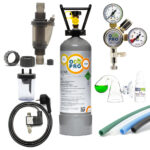 CO2 Anlage Aquarium  DLX-500 Plus Komplettset mit Nachtabschaltung und Mehrwegflasche