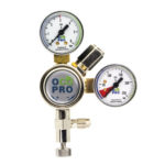 CO2 Druckminderer für Aquarien. Mehrweg mit Doppelmanometer und Feinnadelventil