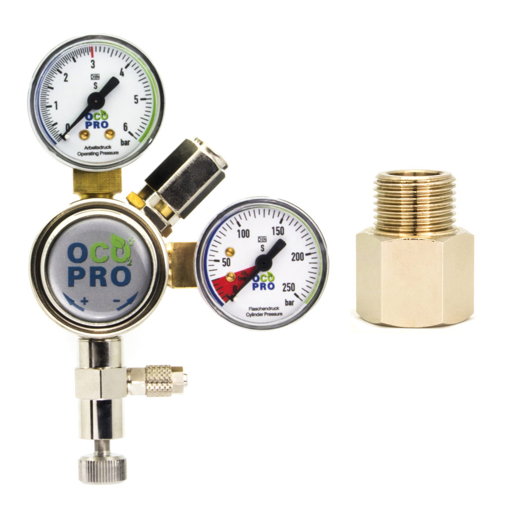 2in1 CO2 Druckminderer für Aquarien inkl. SodaStream Adapter mit