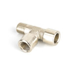 T-Stück 1/8″ mit 2 x Innengewinde | Einschraubstück| Messing vernickelt