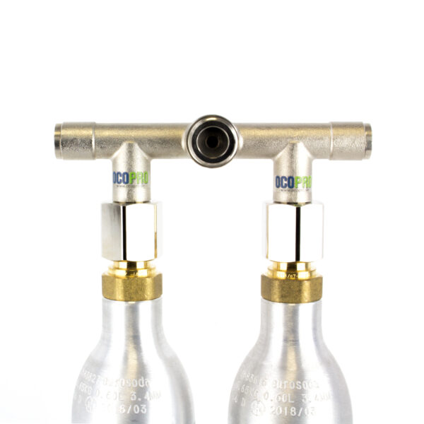 CO2 Wandverteiler, 2er- oder 4er-Adapter für SodaStream o.Ä. 425g/450g Zylinder